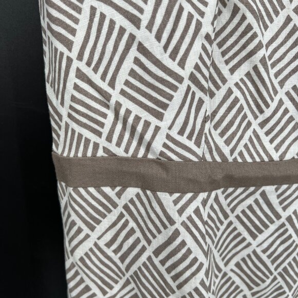 NEW Your Sixth Sense linen lined shift dress tan white Coastal grandma 38 8 - Picture 11 of 13